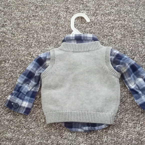 Cherokee 2 pc. Shirt + Vest. NB.   NWOT - Picture 3 of 4